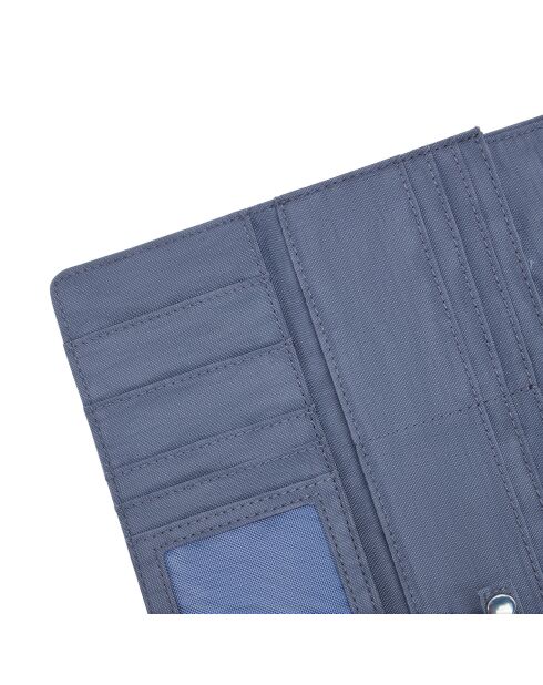 Portefeuille Money Land bleu - 10x18.5x3 cm