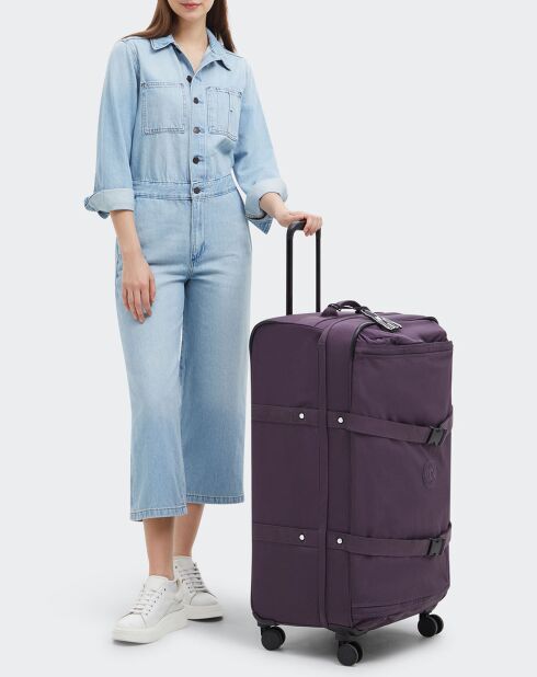 Valise à roulettes Spontaneous L violette - 78x41x28 cm