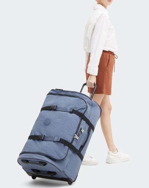 Valise à roulettes Aviana L bleue - 76x43.5x37 cm