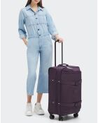 Valise à roulettes Spontaneous M violette - 66x36x24 cm