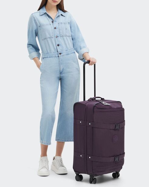 Valise à roulettes Spontaneous M violette - 66x36x24 cm