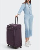 Valise à roulettes New Youri Spin L violette - 76x49x30.5 cm