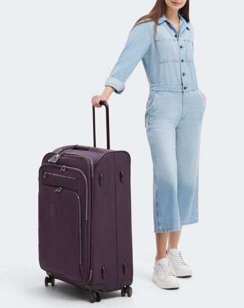 Valise à roulettes New Youri Spin L violette - 76x49x30.5 cm