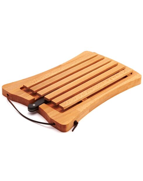 Planche à découper le pain avec couteau à pain bois - 36x26x3  cm