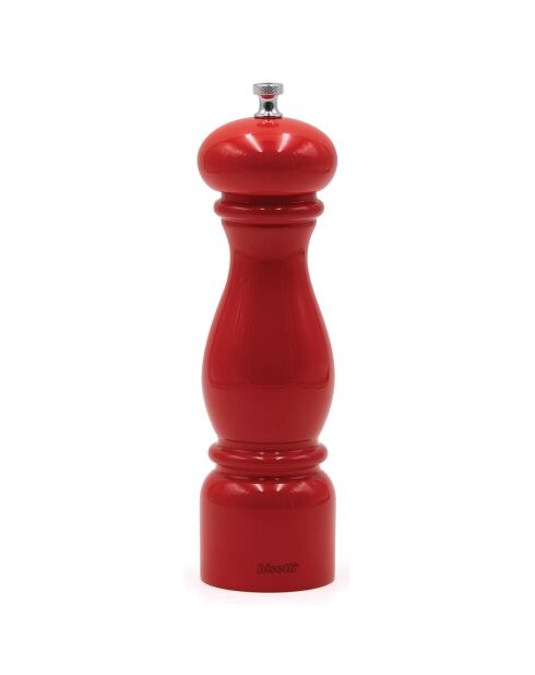 Moulin à poivre laqué rouge  - 22 cm