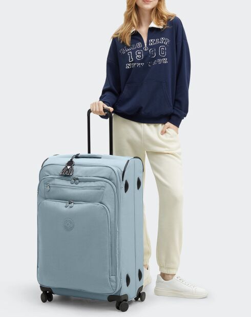 Valise 4 roues New Youri Spin L  grise - 53x33x21 cm