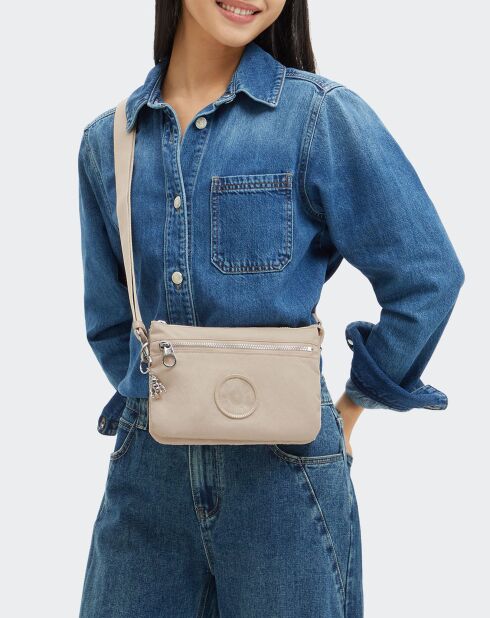 Sac à bandouliére Riri Zip beige - 29x27x14 cm