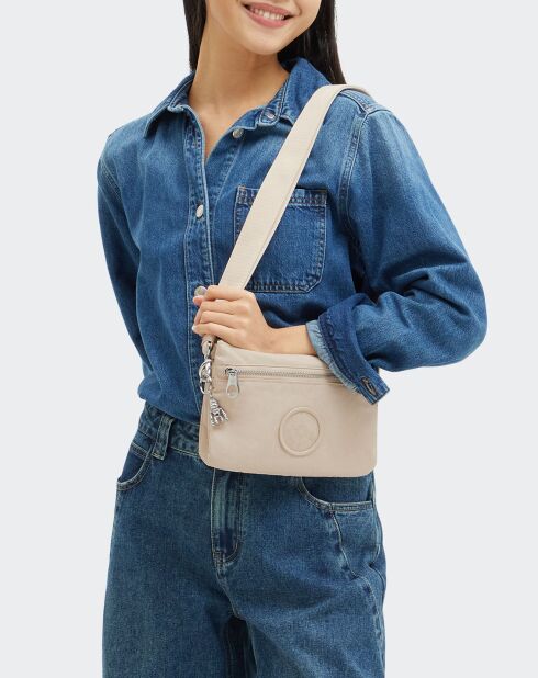 Sac à bandouliére Riri Zip beige - 29x27x14 cm