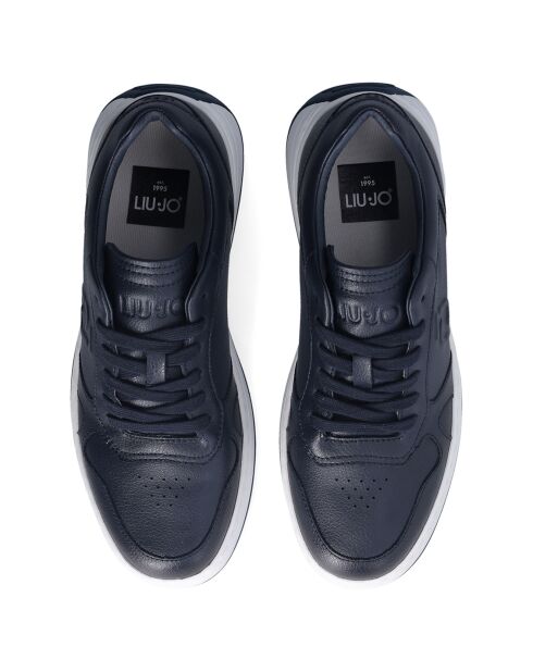 Baskets en Cuir Boy bleues