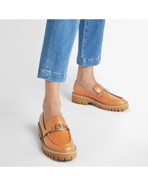 Mocassins en Cuir Cora cognac