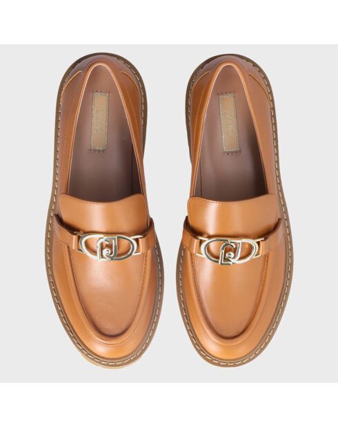 Mocassins en Cuir Cora cognac
