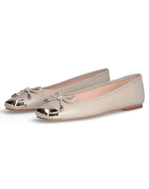 Ballerines en Cuir Dafne taupe