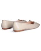 Ballerines en Cuir Dafne taupe