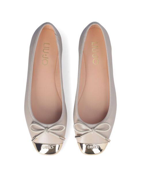 Ballerines en Cuir Dafne taupe