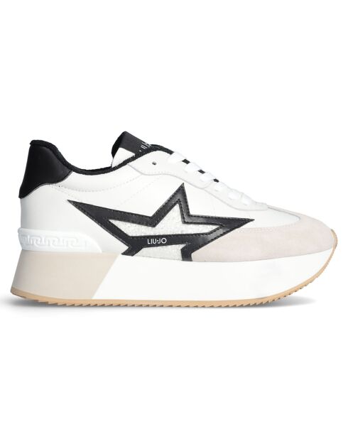 Baskets en Cuir Dreamy blanc/noir