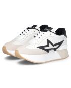 Baskets en Cuir Dreamy blanc/noir