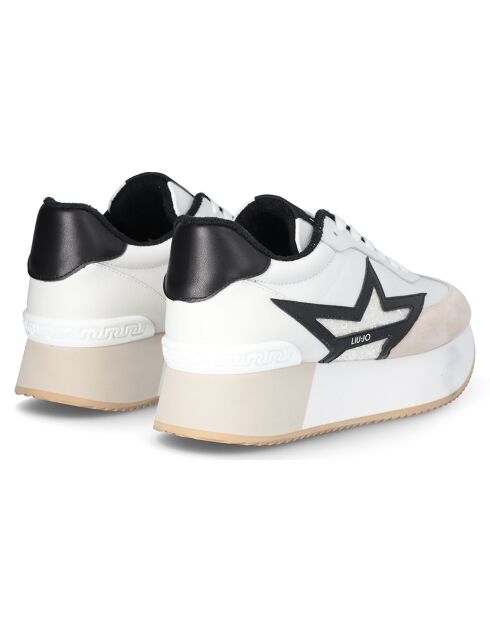 Baskets en Cuir Dreamy blanc/noir