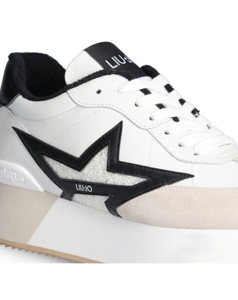 Baskets en Cuir Dreamy blanc/noir