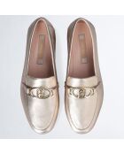 Mocassins en Cuir Emel dorés