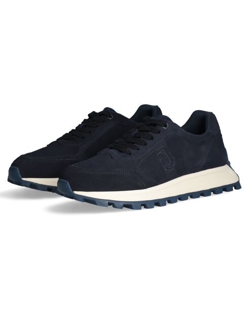 Baskets en Cuir Running bleues