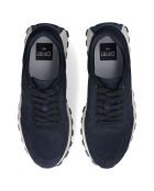 Baskets en Cuir Running bleues