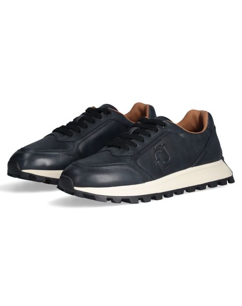 Baskets en Cuir Running bleues