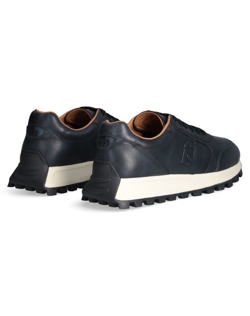 Baskets en Cuir Running bleues