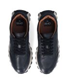 Baskets en Cuir Running bleues