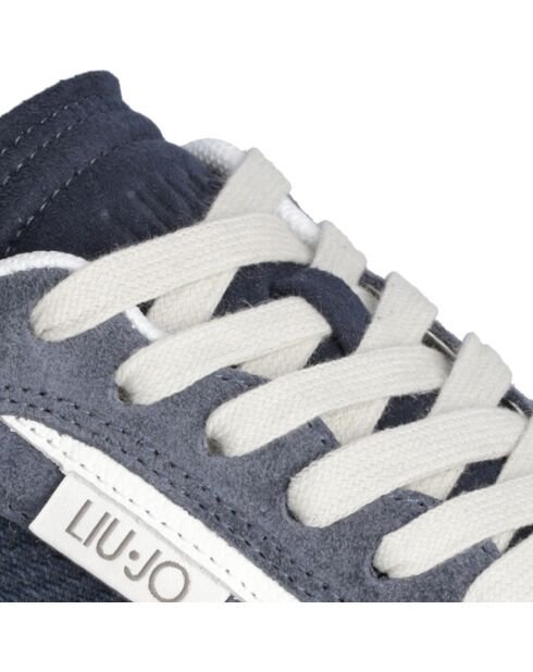 Baskets en Cuir Running bleues