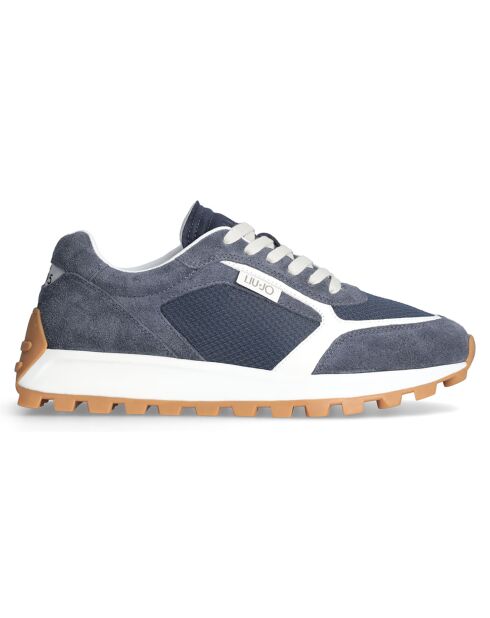 Baskets en Cuir Running bleues