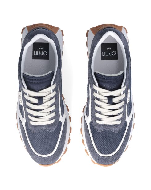 Baskets en Cuir Running bleues