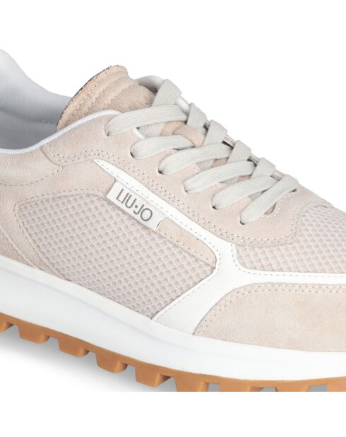 Baskets en Cuir Running sable