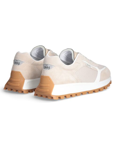 Baskets en Cuir Running sable