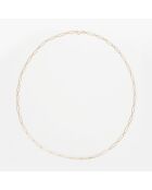 Collier Paperclip or jaune