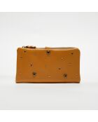 Sac besace en Cuir Priti jaune moutarde - 19.5x11x3 cm