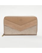 Portefeuille en Cuir Patsy V rose - 21x12.5x2.5 cm