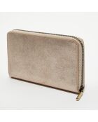 Portefeuille en Cuir Patsy V rose - 21x12.5x2.5 cm