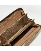 Portefeuille en Cuir Patsy V rose - 21x12.5x2.5 cm