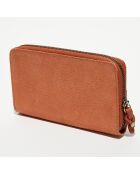 Portefeuille en Cuir Patsy Pumpkin orange - 21x12.5x2.5 cm