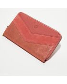 Portefeuille en Cuir Patsy V rouge - 21x12.5x2.5 cm