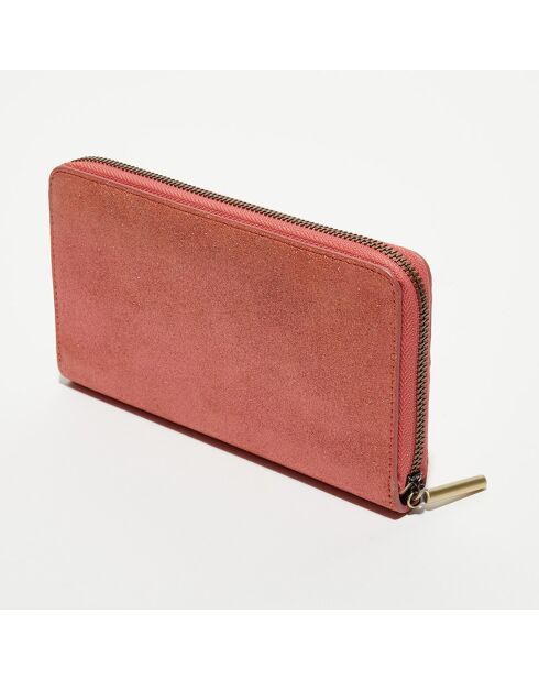 Portefeuille en Cuir Patsy V rouge - 21x12.5x2.5 cm