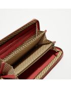 Portefeuille en Cuir Patsy V rouge - 21x12.5x2.5 cm