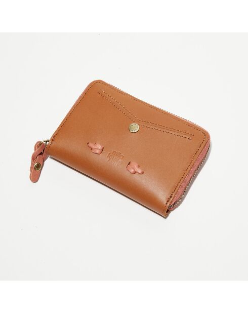 Portefeuille en Cuir Pat Fico camel - 14x10x2.5 cm