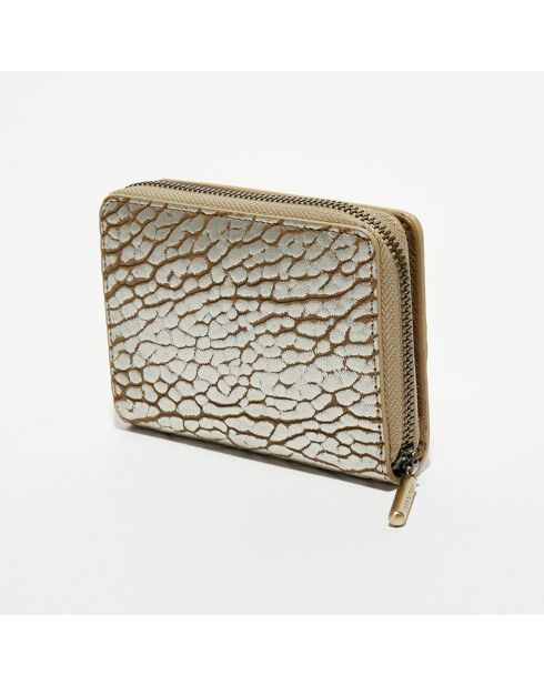 Compagnon en Cuir Rome J taupe - 14x10x3.5 cm