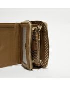Compagnon en Cuir Rome J taupe - 14x10x3.5 cm