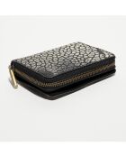 Compagnon en Cuir Rome J noir - 14x10x3.5 cm
