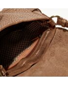 Sac besace en Cuir Bess J camel - 25x20x7 cm