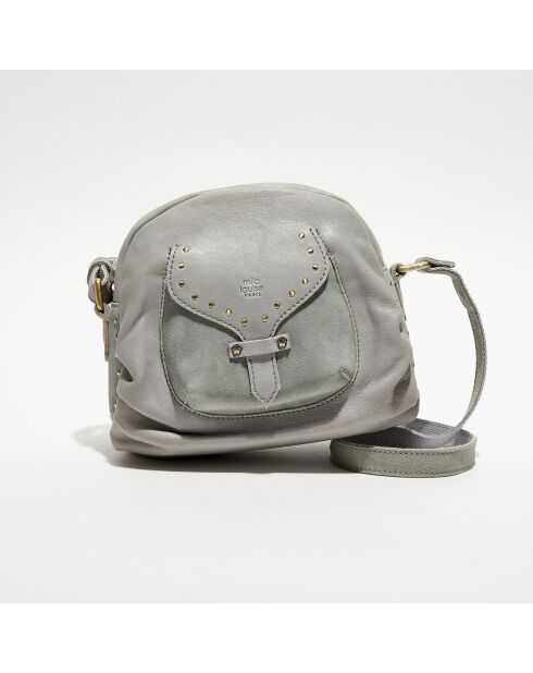 Sac bandoulière en Cuir Pala vert menthe - 25x21x14 cm