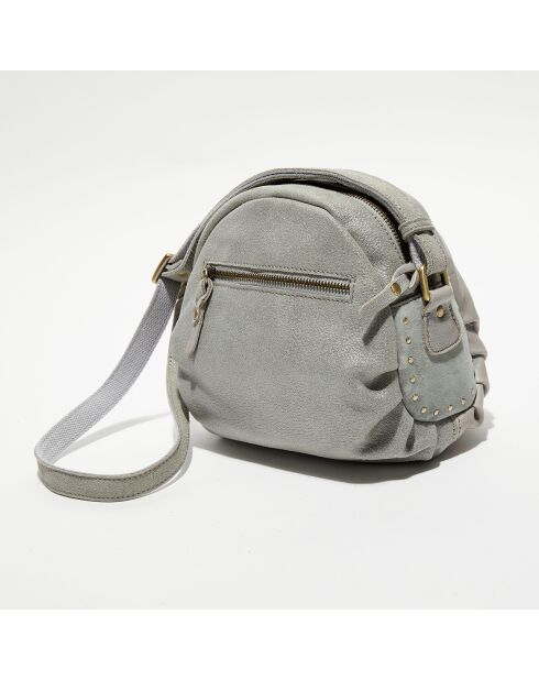 Sac bandoulière en Cuir Pala vert menthe - 25x21x14 cm