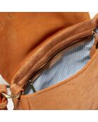 Sac besace en Cuir Bess X orange - 25x20x7 cm